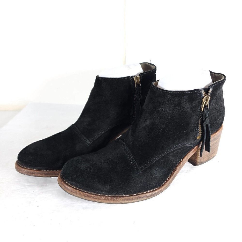 Alberto Fermani Women's Capricia US6,5-7 EU 37,5 Black Suede Ankle Boots Booties